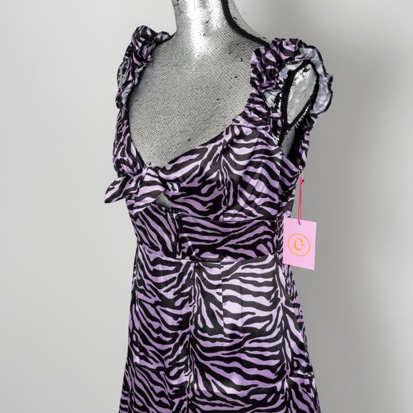 NWT Capsule 98  Cindy Printed Ruffle Mini Dress - - Picture 3 of 5